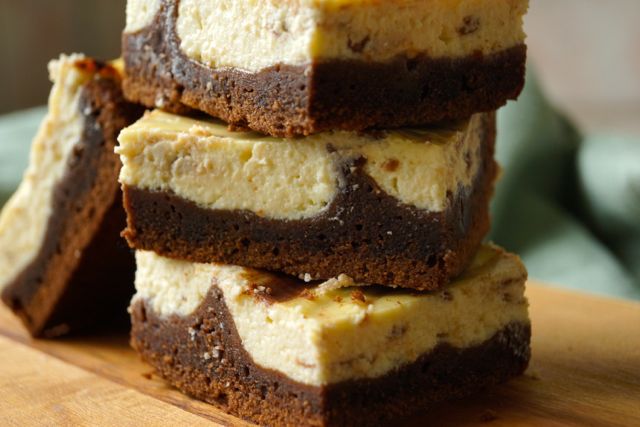 Stacked Cheesecake Brownies