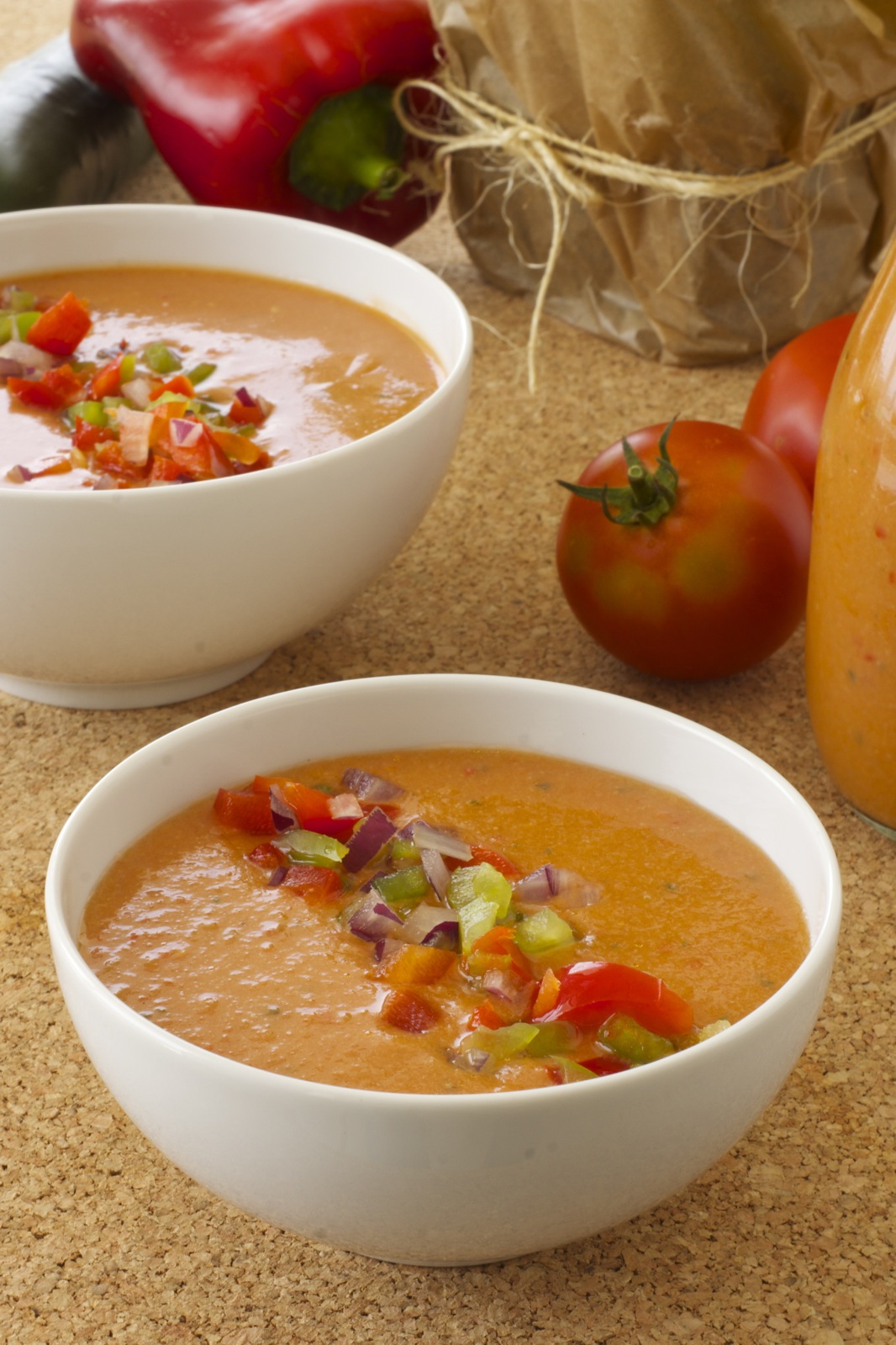 Chilled Gazpacho for hot summer days #vegan #raw