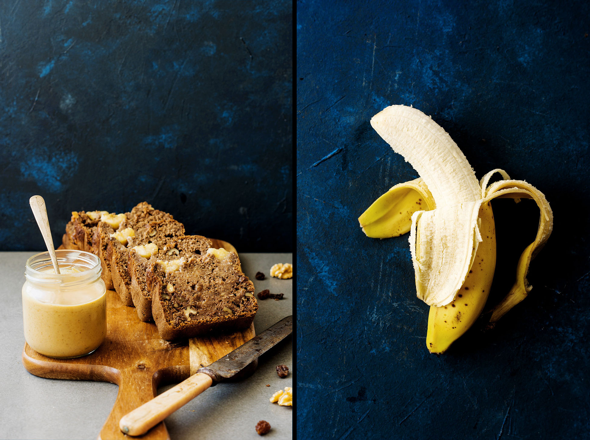 A freshly baked banana bread loaf!