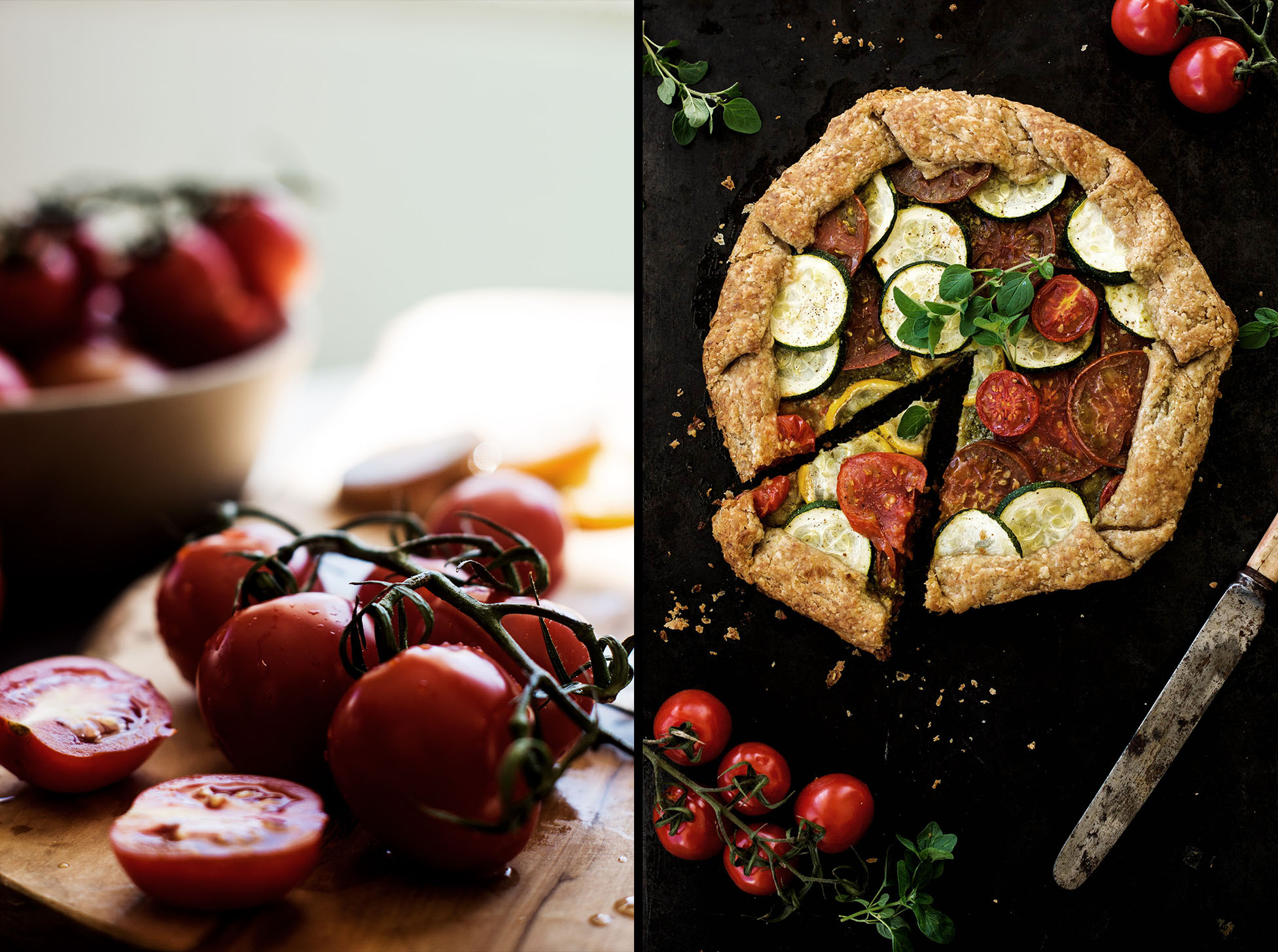 Summer Tomato Zucchini Galette