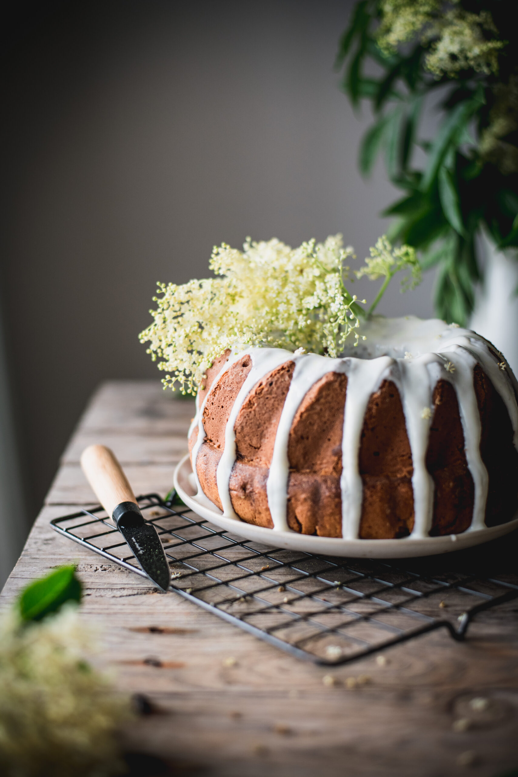 Elderflower Glazed Lemon Loaf Cake