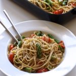 Simple Roasted Tomato & Asparagus Pasta