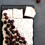 Cherry Hazelnut Sheet Cake & some exciting news!
