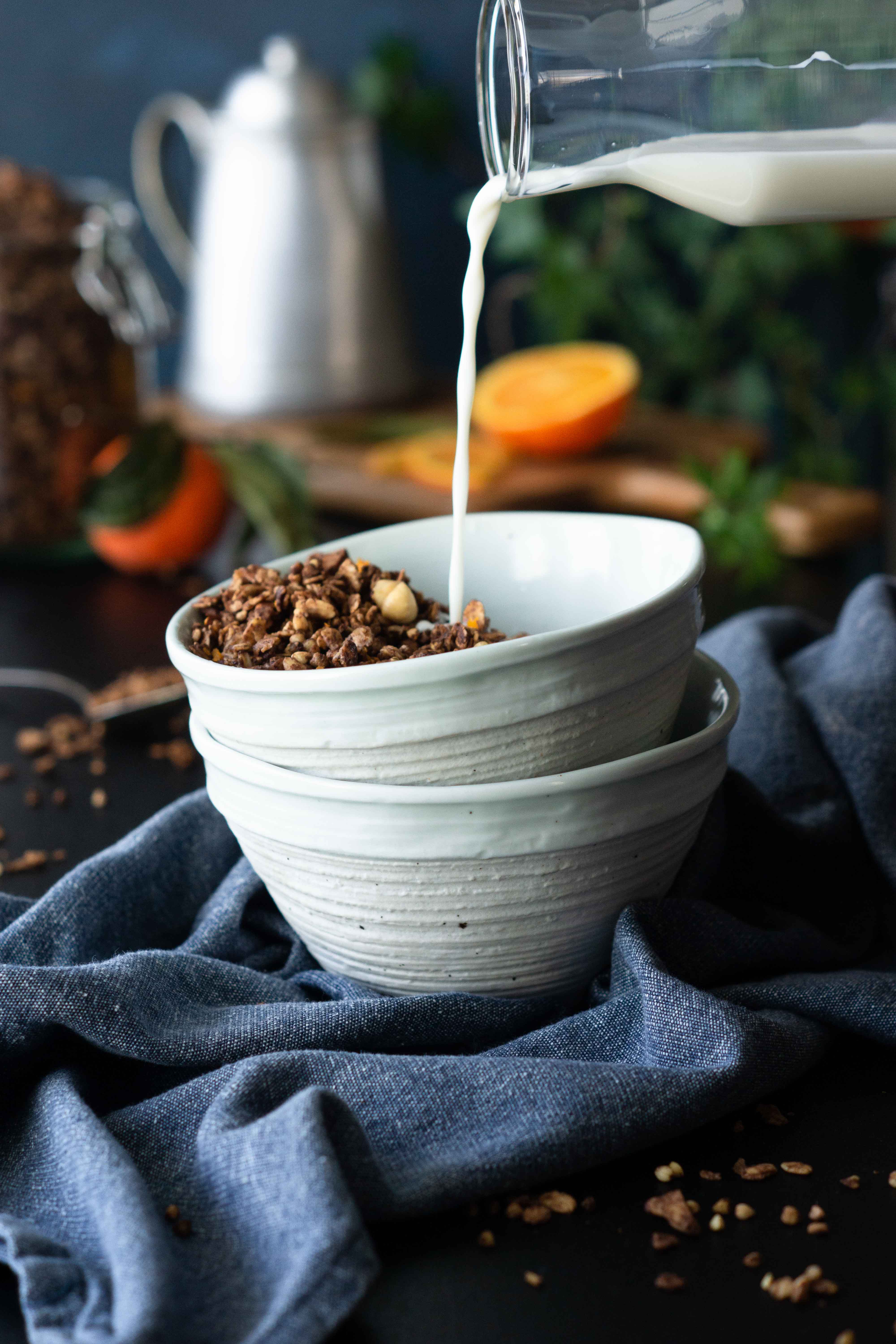 Healthy Chocolate Orange Hazelnut Granola ⋆ The Mellow Kitchn