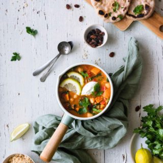 Vegan Sweet Potato Stew with Chickpeas and Kale