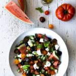 Greek Watermelon Salad with Mint Dressing