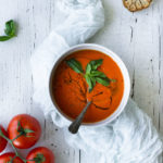 Garlicky Roasted Bell Pepper & Tomato Soup – and a farewell to summer!